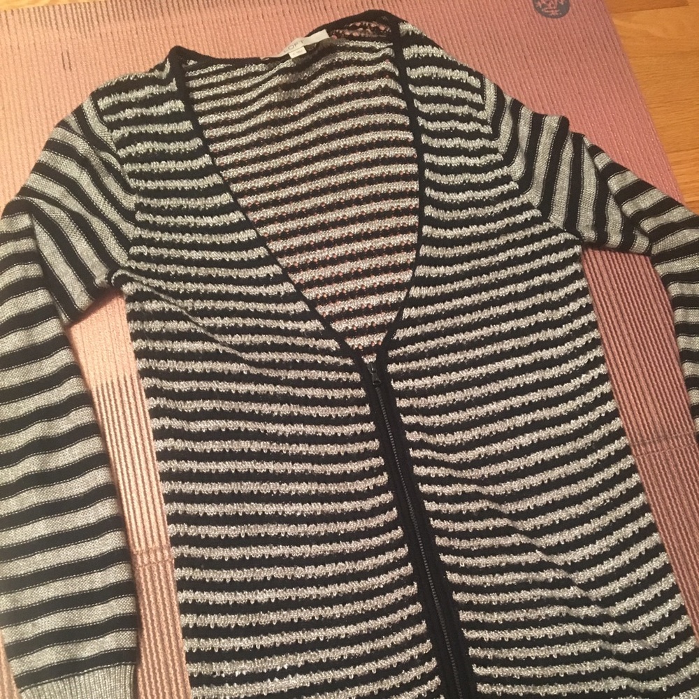 Loft silver and black cardigan